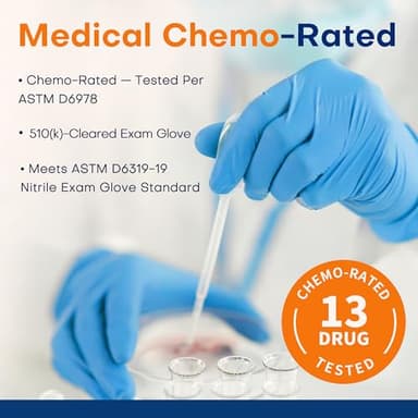 Supmedic Nitrile Exam Glove, 3.5 mil Disposable Medical Gloves Powder-Free Latex-Free Food Safe Cleaning Cooking,1000 pcs Blue (Large) - Image 4