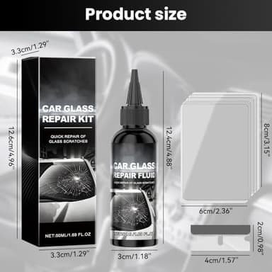 JUDUNA Windshield Crack Repair Kit, 2025 New Car Cracks Gone Glass Repair Kit Windshield Repair Kit for Chips and Cracks, Car Glass Repair Glue Scratch Chip Cracks Repair Kit (1 Pcs) - Image 2