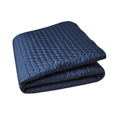 Friends Forever Large Travel Dog Bed Mat, Portable Pet Sleeping Pad with Carrying Strap, Couch Protector, Soft Quilted Cover Throw for Cold Weather, Machine Washable, 50" W x 60" L, GEO Navy/Grey - Image 9