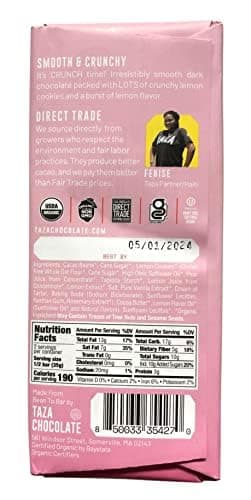 Taza Chocolate Organic Smooth & Crunchy 70% Dark Bar Variety Pack Bundle, 2.5 oz (4 count), Vegan - Image 8