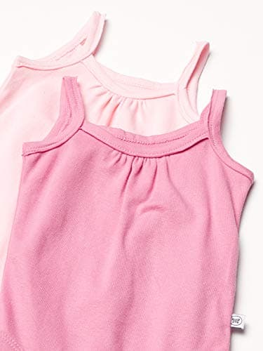 HonestBaby Cami Bodysuits One-piece 100% Organic Cotton for Baby Girls, Pink Ombre, 24 Months - Image 2