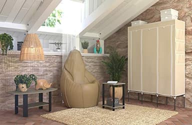 FURINNO Stylish End Table, French Oak Grey/Black,2-Pack (2-99800GYW) - Image 2