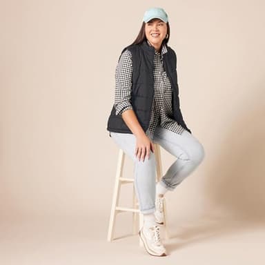 Amazon Essentials Women's Mid-Weight Puffer Vest, Black, Large - Image 8