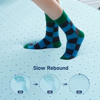 3 Inch King Size Memory Foam Mattress Topper, Cooling Gel Bed Topper with Premium Removable Skin-Friendly Non-Slip Cover, High Density Ventilated Mattress Pad CertiPUR-US & Oeko-Tex Certified, White - Image 6