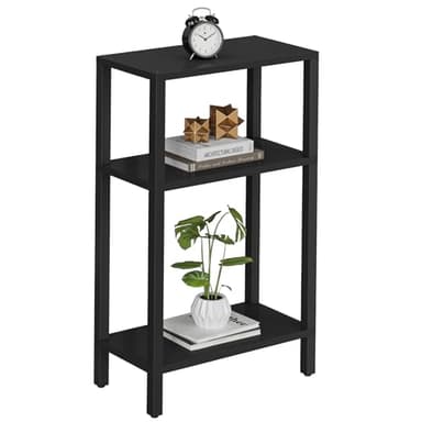 TUTOTAK Small Side Table, Narrow End Table, Skinny Sofa Table, Slim Nightstand, Couch Table, Living Room, Bed Room, Black TB01BK077 - Image 1