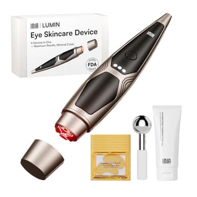INIA Under-Eye Red Light Therapy for Face, 4-in-1 Beauty Device with Heat, Vibration, Massage & Red Light for Dark Circles, Puffiness & Skin Firming – Enhances Skincare Routine - Image 1