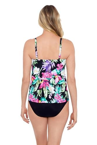 Shapesolver Women's Side Ring Tankini, Mystic Tropic, 16 - Image 3
