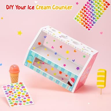 Meland Ice Cream Toy - Wooden Ice Cream Play Set with Aprons, Pretend Play Toys with Play Food, Wooden Play Store Toys for Toddlers, Kids Toys & Gift for Girls Boys Age 3 4 5 6 7 Years Old - Image 8