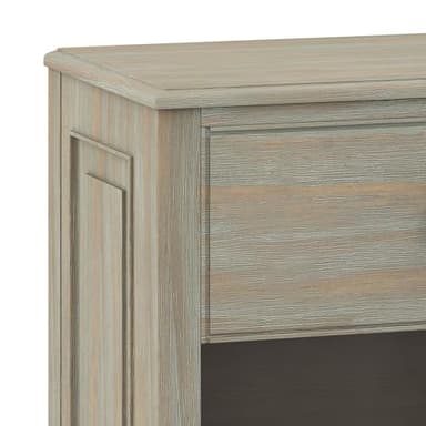 SIMPLIHOME Connaught SOLID WOOD 24 inch Wide Traditional Bedside Nightstand Table in Distressed Grey for the Living Room and Bedroom - Image 8
