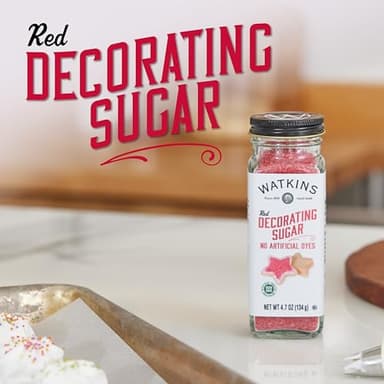 Watkins Red Decorating Sugar, 4.7 Ounce Jar, 3-Pack - Image 3