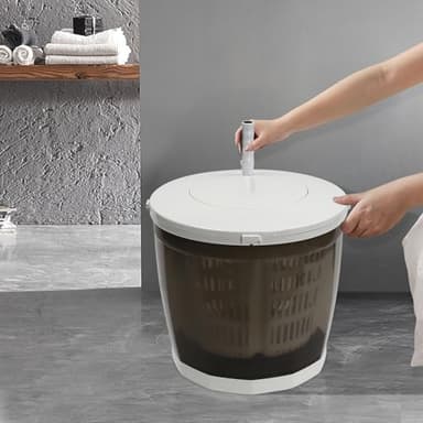 2 in 1 Manual Washer & Dryer, Multifunctional Mini Portable Washing Machine, Removable Compact Washer Spin Dryer, Use for Foldable Apartments, Camping,Travel, Indoors or Outdoors. - Image 9