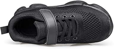 MURDESOT Kids Shoes Toddler Boys Girls Athletic Running Sports Strap Sneakers for Toddler/Little Kid/Big Kid 11 All Black - Image 5