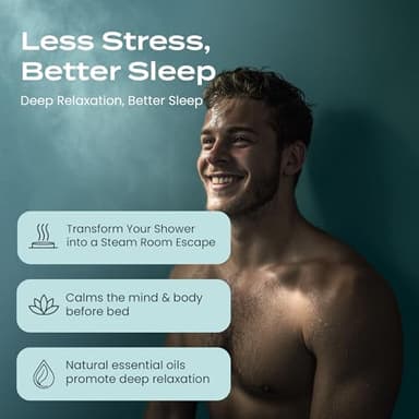 Body Restore Shower Steamers Aromatherapy 15 Pack - Christmas Stocking Stuffers for Men, Birthday Gifts for Women, White Elephant, Relaxation, Self Care - Eucalyptus - Image 7