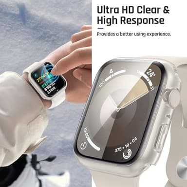 Goton Waterproof Case Compatible for Apple Watch Screen Protector Series 6/5/4, SE 3/2/1 40mm, Hard Bumper with Tempered Glass for iWatch Cover 40 mm - Image 6