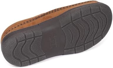 Zigzagger Men's Slip On Moccasin Slippers, Indoor/Outdoor Warm Fuzzy Comfy House Shoes, Fluffy Wide Loafer Slippers - Image 6