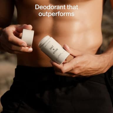 SALT & STONE Aluminum Free Deodorant | Extra Strength 48 Hour Protection for Women & Men | Made with Seaweed Extracts, Shea Butter & Prebiotics (Santal & Vetiver) - Image 6