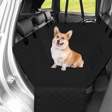 Easy-Going Waterproof Dog Car Seat Cover for Back Seat with Storage Pocket, Leakproof Washable Heavy Duty Scratch Proof Nonslip Durable Protector Covers for Cars Trucks and SUVs (59"x63", Black) - Image 2