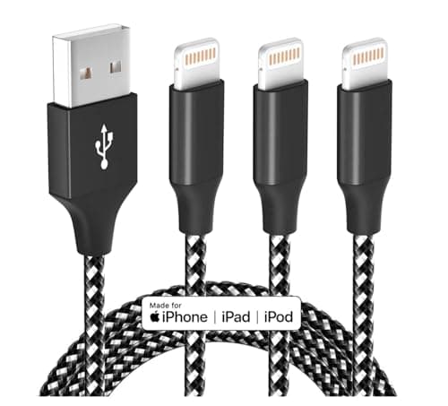 iPhone Charger Fast Charging Cord 3 Pack 10 FT Apple MFi Certified Lightning Cable Nylon Braided iPhone Charger Cord Compatible with iPhone 13 12 11 Pro Max XR XS X 8 7 6 Plus SE iPad and More - Image 1