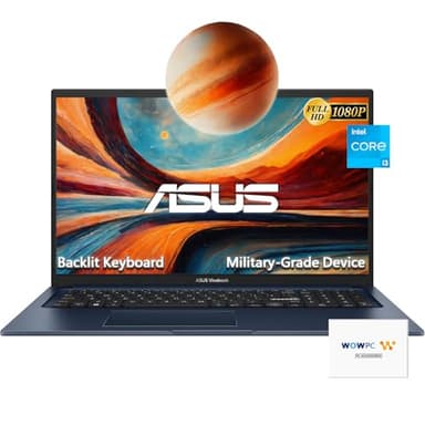 ASUS New 17.3" Vivobook | Intel Core i3-1215U 6-core Processor | 40GB RAM | 1TB SSD | FHD Display | Backlit Keyboard | Fingerprint Reader | Windows 11 Pro (Renewed) - Image 1