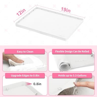 Sdpeia Under Sink Mat for [19" x 12"] Cabinet, Upgraded Silicone Waterproof Mat Kitchen Cabinet Liner Cabinet Protector Kitchen Organizers and Storage - Image 4