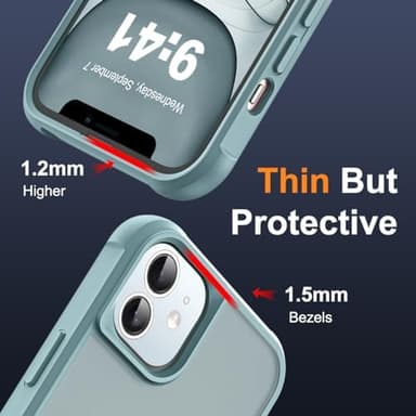 Compatible with iPhone 11 Case with Invisible Magnetic O-Ring Stand Military-Grade Translucent Case for iPhone 11 6.1" [Compatible with Mag-Safe][Great Grip Feeling], Blue - Image 6