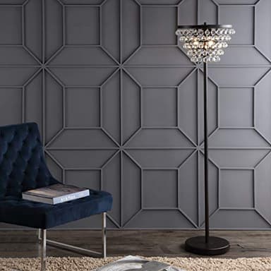 JONATHAN Y JYL9005A Jemma 60" Crystal/Metal LED Floor Lamp, Contemporary, Modern, Transitional, Elegant, Office, Living Room, Family Room, Dining Room, Bedroom, Hallway, Foyer, Bronze/Clear - Image 3