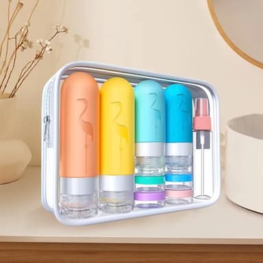 Vipop Empty 3 oz Travel Size Bottles Toiletries Containers for Toiletries Liquids,Small Silicone Mini Refillable Leak Proof TSA Approved Travel Bottles for Creams Shampoo and Conditioner Traveling - Image 7