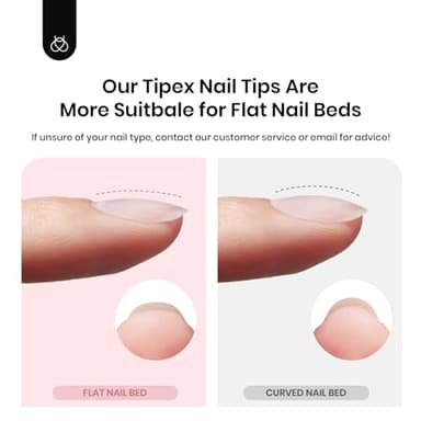 Beetles Tipex Instant Apex Nail Tips, 2 Boxes 256 PCS (Total 512 PCS), Pre-etched Long Coffin Acrylic Gel Nail Tips, Thick Clear Full Cover False Nails - Image 7