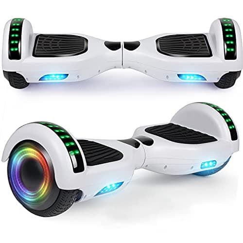 LIEAGLE Hoverboard, 6.5" Self Balancing Scooter Hover Board with Many Certified Wheels LED Lights for Kids Adults(A02 White) - Image 1