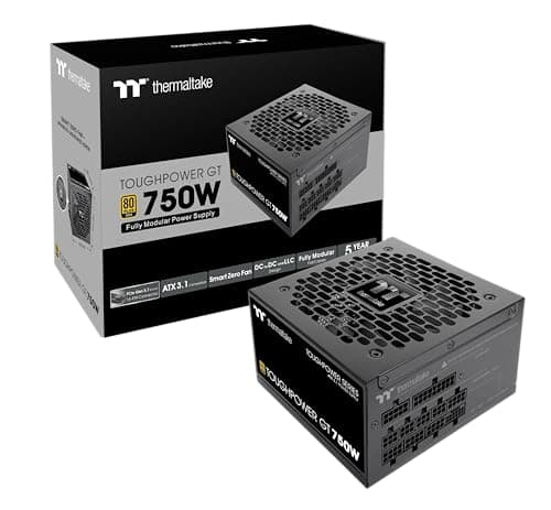 Thermaltake Toughpower GT 750W ATX 3.1 Standard Power Supply; 80 Plus Gold Efficiency; Smart Zero Fan; Native 300W PCIe 5.1 Connector; PS-TPT-0750FNFAGU-3; 5 Year Warranty - Image 1