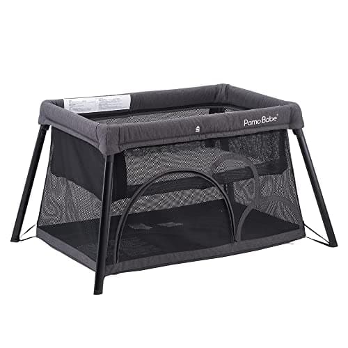 Pamo Babe Travel Crib - Lightweight Baby Playpen with Bassinet, Portable Mini Playard - Image 1