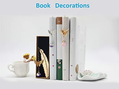 Vintage-Style Metal Feather Bookmark with Butterfly Pendant Mothers Day End of Year Teacher Appreciation Gifts for Women Girls Mom Lady Readers Book Lovers - Image 5