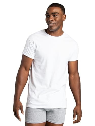 Fruit of the Loom Men's Stay Tucked Crew T-Shirt - Large - White (Pack of 6) - Image 5