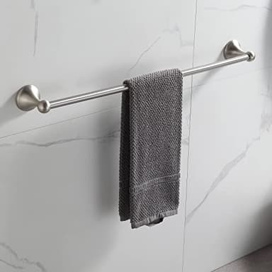 BGL Bathroom Accessory Set, Brushed Nickel Adjustable Expandable Towel Bar 4-Piece Bathroom Hardware Set Wall Mounted - Image 6