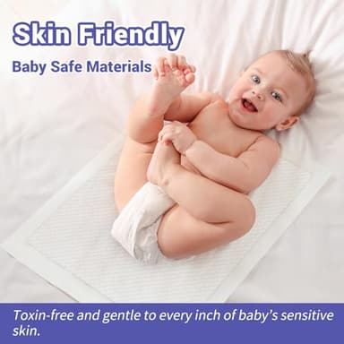 100 Pack Disposable Changing Pads for Baby [24" x 18"] Super Absorbency Disposable Underpads Large Bed Pads Absorbent Fluff Protective Table Pads Disposable Diaper Changing Pads, Leakproof - Image 5