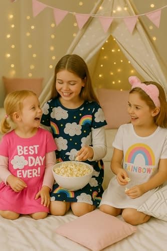 PATPAT Baby Girl Rainbow Multipack Dresses Toddler Girl Short Sleeve Floral Cloud Skater Dress 18-24 Months - Image 7