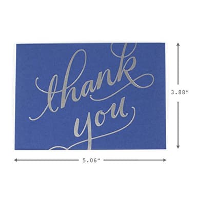 Hallmark Thank You Notes (Silver Foil Script, 40 Cards and Envelopes) - Image 6