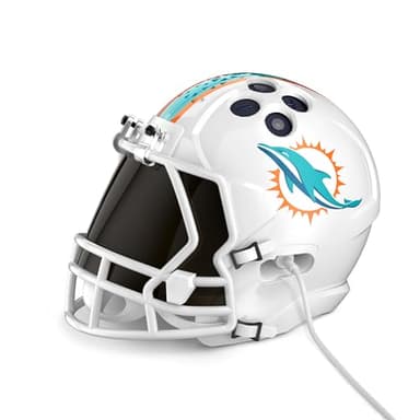 NFL Echo Dot Bundle: Includes Echo Dot | Deep Sea Blue and Limited-Edition NFL Helmet Stand | Miami Dolphins - Image 4