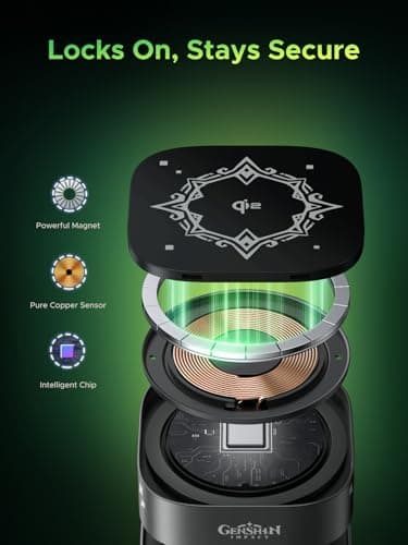 UGREEN MagFlow Qi2 Foldable Charging Station, 2-in-1 Fast Wireless Charger Compatible with iPhone 17/17 Air/17 Pro/17 Pro Max 16 15 14 13 12, Airpods3 2 Pro (No AC Adapter), Genshin Impact Edition - Image 5