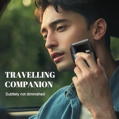 Electric Foil Shaver for Men, Compact Waterproof Rechargeable Razor with 3 Floating Blades, IPX7 Wet/Dry Use, USB Type-C Charging, Portable Travel Electric Shaver - Image 7