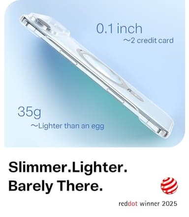 TORRAS for iPhone Air Case, Slim Magnetic Stand, Open-Edge Frame with Thin Fit, Hard PC, Fit for MagSafe, Anti-Yellowing Phone Case for iPhone 17 Air, Daily Protection, Clear - Image 3