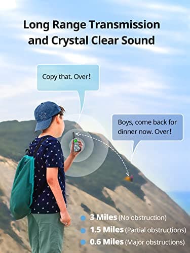 Inspireyes Walkie Talkies for Kids Rechargeable,Toys for Boys and Girls Ages 3-12, 3 Pack Long Range 2-Way Radios, Birthday Gifts,Christmas Stockings, Outdoor Play, Family Games, Hiking Camping Gear - Image 2