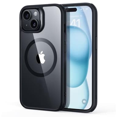 ESR for iPhone 15 Case, Compatible with MagSafe, Military-Grade Protection, Yellowing Resistant, Scratch-Resistant Back, Magnetic Phone Case for iPhone 15, Classic Series, Clear Black - Image 1