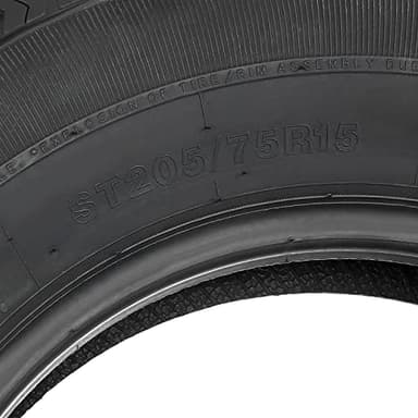 Set of 2 Durun ST205/75R15 Radial Trailer Tire, 205 75R15 ST 205/75R15, 8 Ply Load Range D, 107N - Image 6