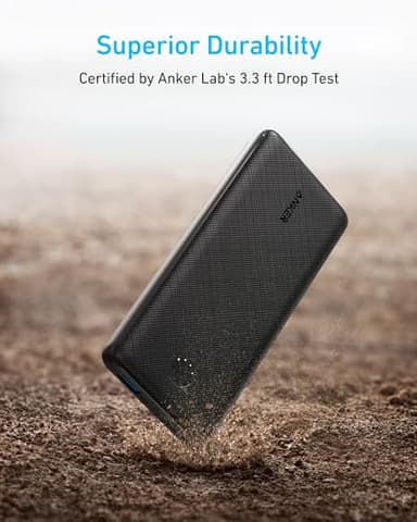 Anker Power Bank(PowerCore 10K), Compact Travel-Ready 10,000mAh Battery Pack with PowerIQ Charging Technology, 5V/3A High-Speed Charging for iPhone, iPad,and More(USB-C Input and Output(Black), 1pack) - Image 4