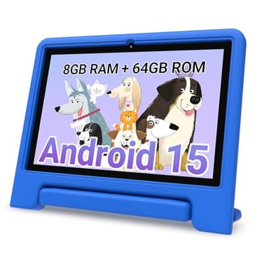 2025 Kids Tablet, 10.1 Inch Android 15 Tablet for Kids, 8+64GB Storage (1TB Expand), Octa-Core, WiFi 6, Pre-Installed Educational Apps, Parental Control, with EVA Protective Case, Eye Protection Mode - Image 1