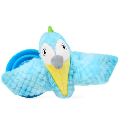 CHIWAVA 2-in-1 Dog Interactive Squeaky Plush Toy Bird with Slow Feeder Bowl for Small Medium Dogs 11.4 Inch - Image 6