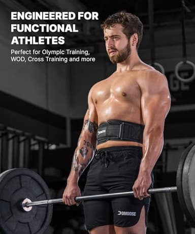 DMoose Auto Locking Weight Belts for Lifting Men, Provides Lumbar Support & Stability 4" Nylon Deadlift Belt with Adjustable Buckle, gym belt for men weight lifting - Image 2
