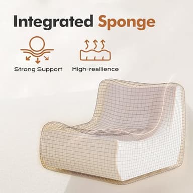 Cansunna Bean Bag Chair Big Sofa Beanbag Chair for Adults Fireside Chair Bean Bag Lounger with Memory Foam Filled for Home,Apartment or Gaming Venue(Brown Teddy) - Image 5