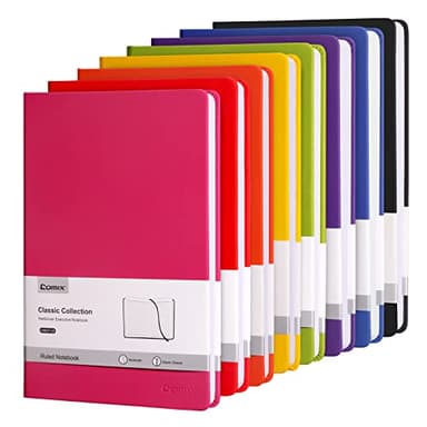 Comix 8 Pack Lined Journal Notebooks for Work, 240 Pages, 5.5"x8.3", Hardcover, A5 Medium College Ruled, Journaling Notebooks for Notes-taking, Fits for Office School Home - Image 1